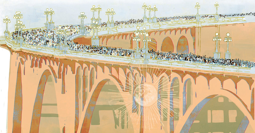 pasadena bridge illustration