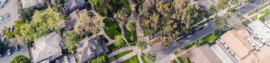 Drone shot of Fuller's Campus