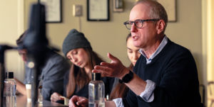 Ian Cron speaks during "In The Room" event with students