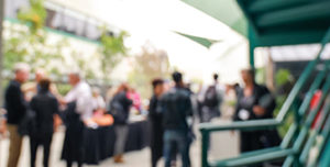 Group of blurred out people at event
