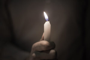 lit candle