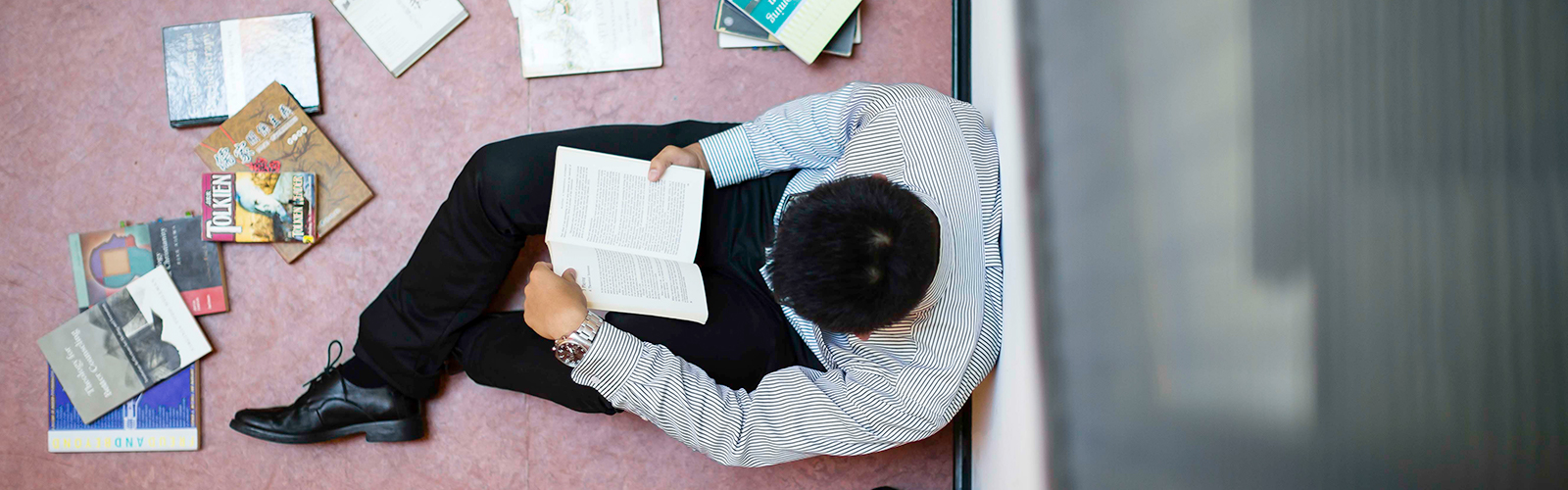 student studying