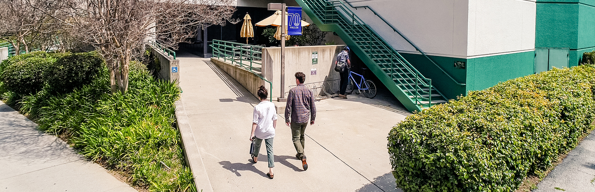 students walking