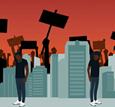 Illustration of people protesting