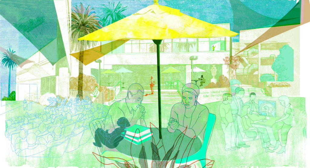 2pageSprdFINALteal illustration of a patio