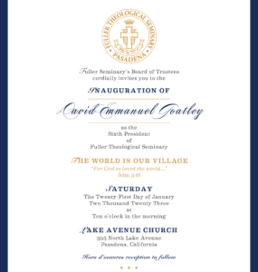 2023 Presidential Inauguration Invitation