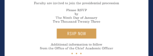 Faculty Procession RSVP