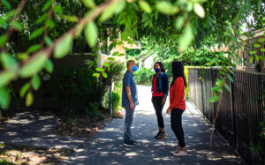 talking on campus