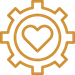 gear heart icon
