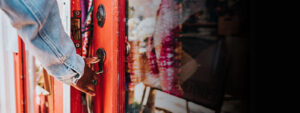 opening a door